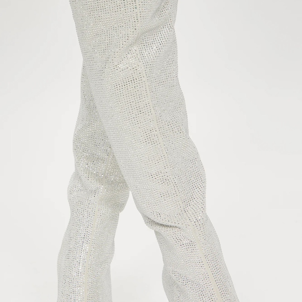 Fashion Nova Rhinestone Heeled Boots - Picture 2 of 5